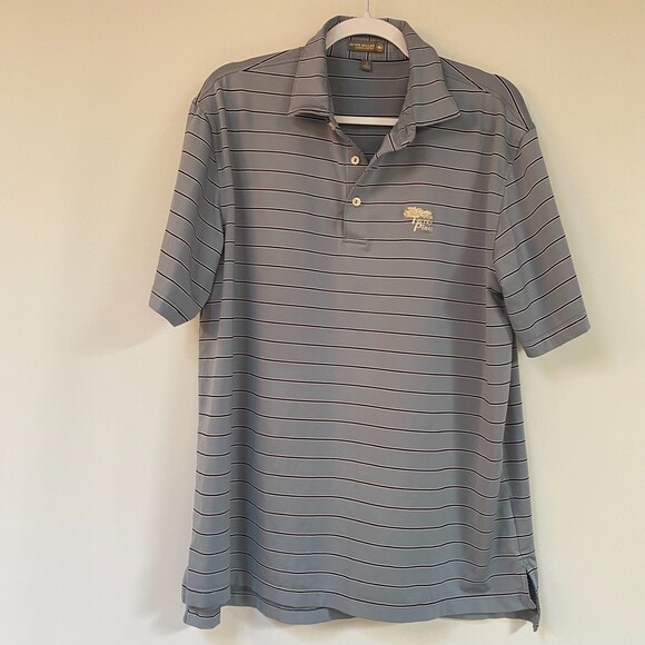PETER MILLAR Summer Collection X Torrey Pines Blue Stripe Size L - Picture 1 of 11